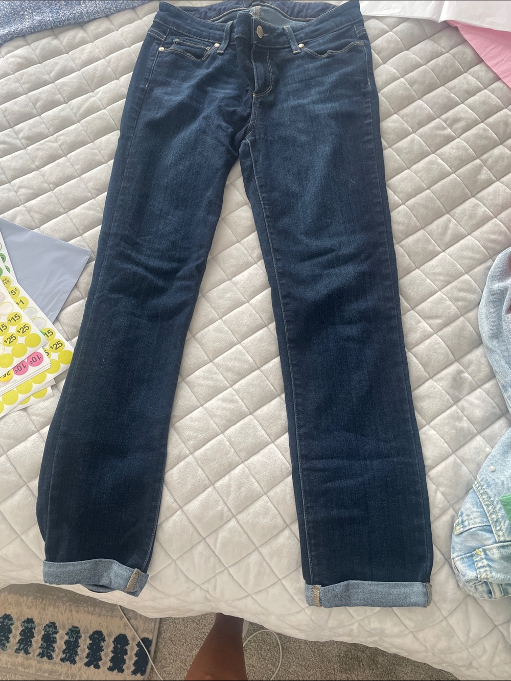 PAIGE Dark Indigo Straight-Leg Women's Jeans